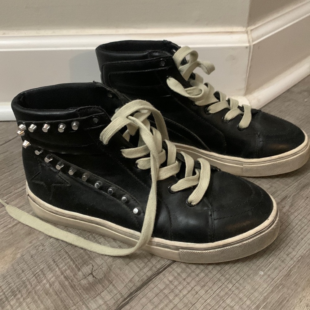 Black high tops with silver studs